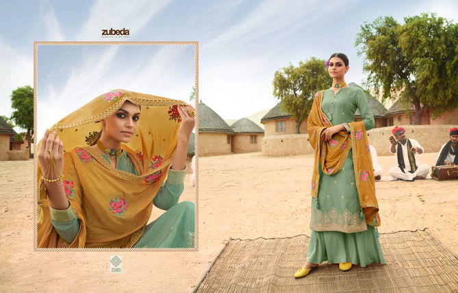 Inaya By Zubeda Dola Jacquard Embroidery Salwar Kameez Wholesale Price In Surat
